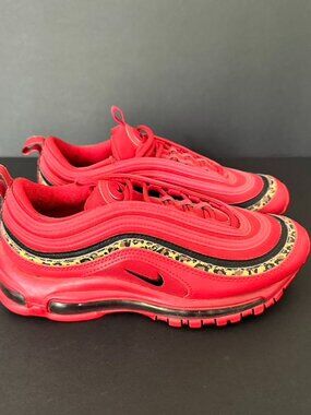 Nike Air Max 97 Leopard Pack Red Sneakers Size 6